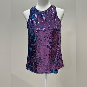 Weissman Girls' Purple & Teal Sequin Covered Dance Bodice